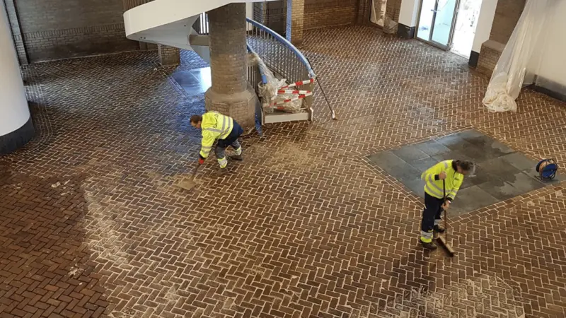 Indoor bestrating voegen